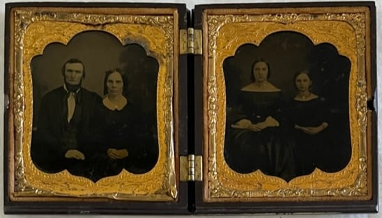 CIVIL WAR ERA AMBROTYPES IN ONE CASE (1 of 9)