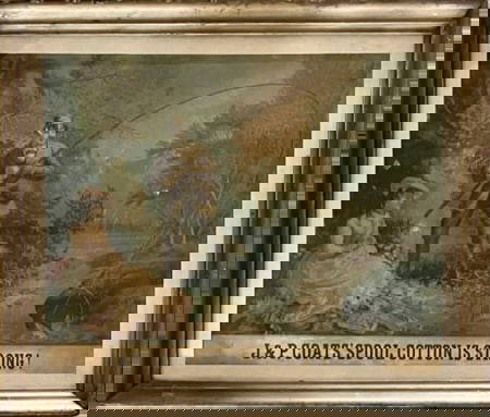 Original Framed Coates Spool Cotton Advertisement