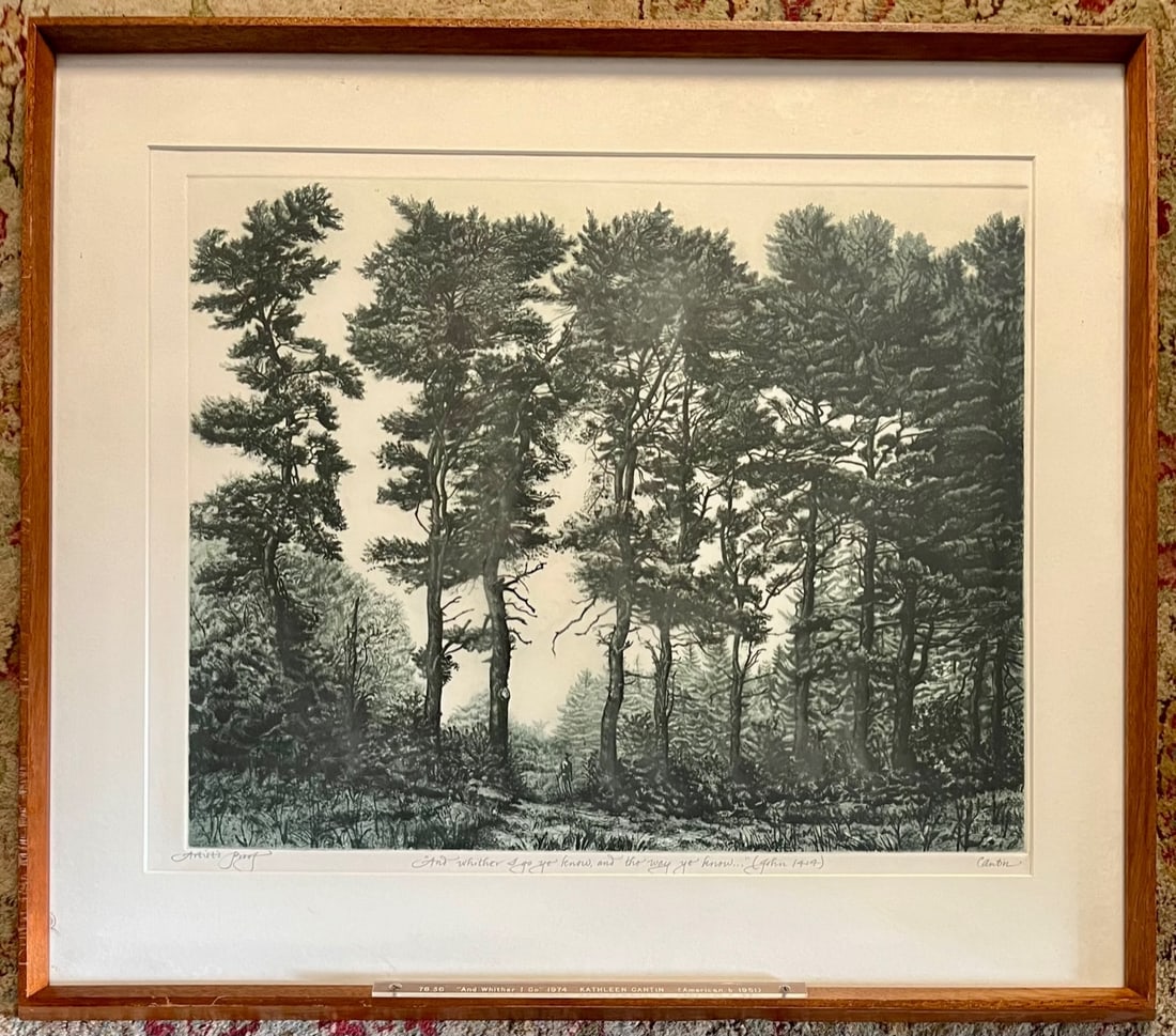 ARTIST PROOF - "AND WHITHER I GO", 1974 - KATHLEEN CANTIN (1 of 11)