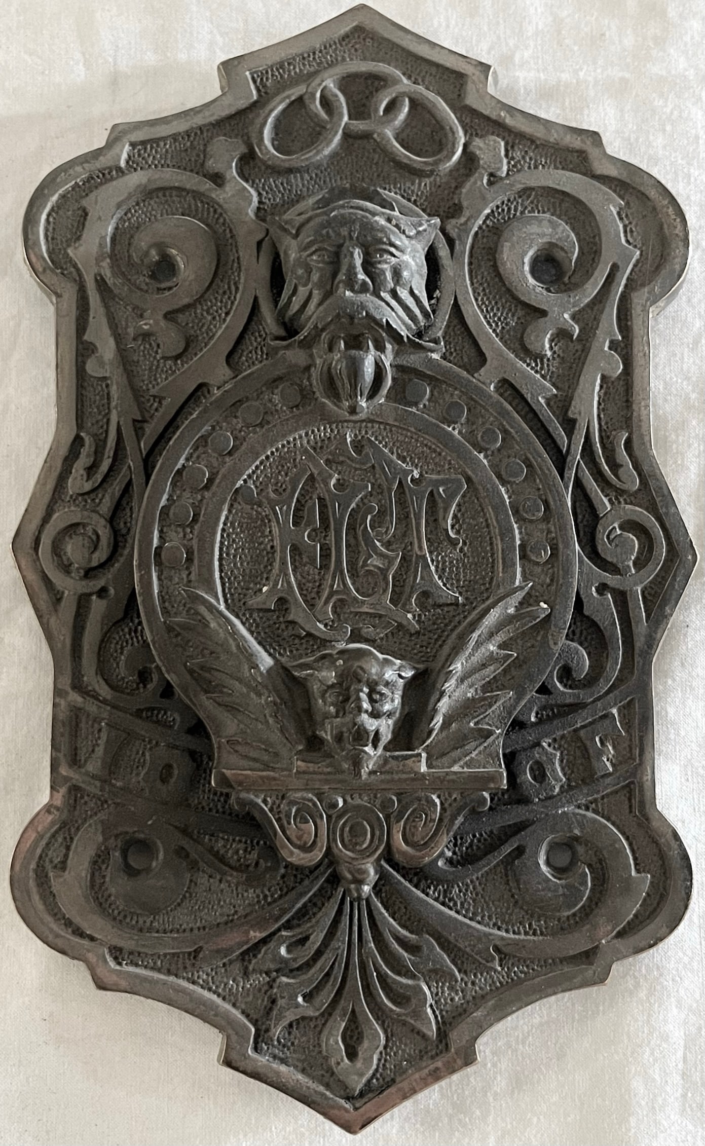 RARE 19TH C. VICTORIAN PATINATED BRONZE DOOR "PEEP HOLE" (1 of 9)