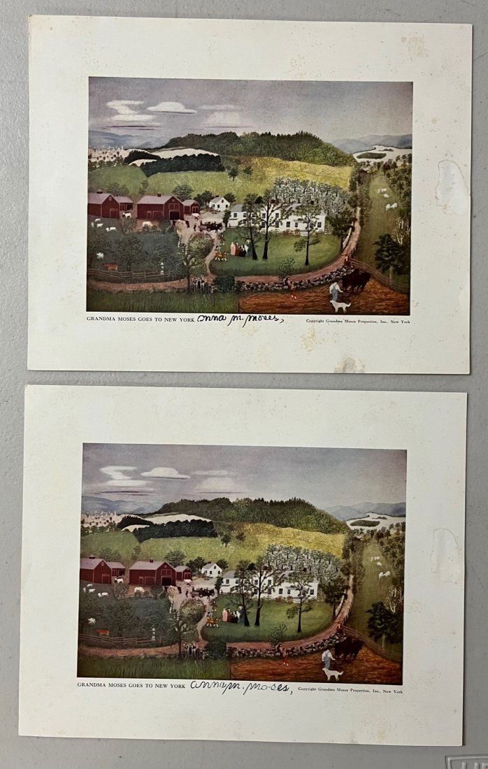TWO SIGNED GRANDMA MOSES PRINTS (1 of 7)