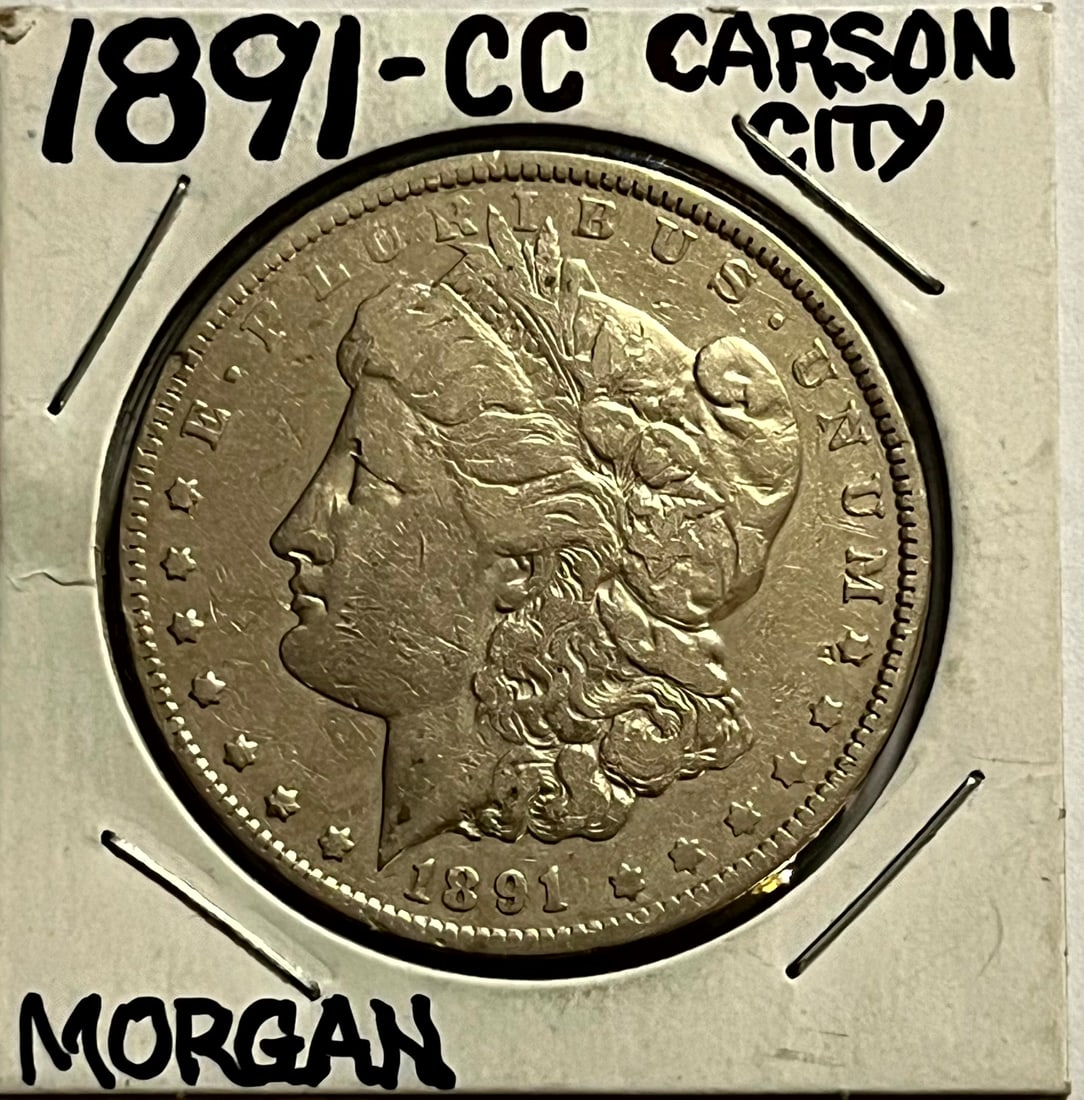 1891-CC (CARSON CITY) MORGAN SILVER DOLLAR (1 of 5)
