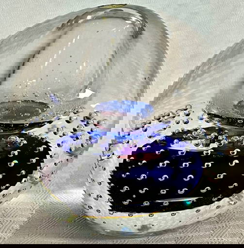 Polish Lead Crystal Art Glass Paperweight "tablonski"