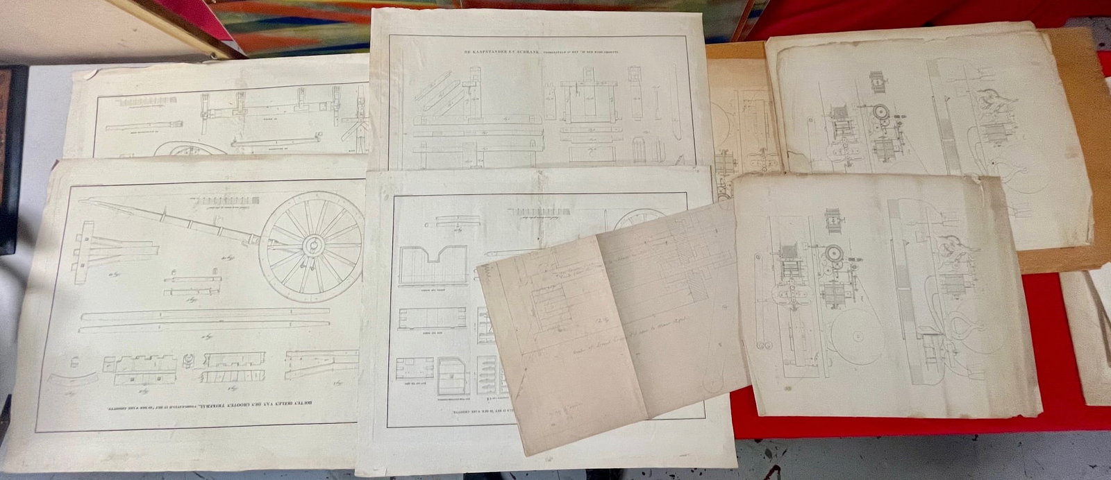 LOT OF EARLY 19TH C. GERMAN DRAWINGS FOR PATENTS - C. 1829 (1 of 20)
