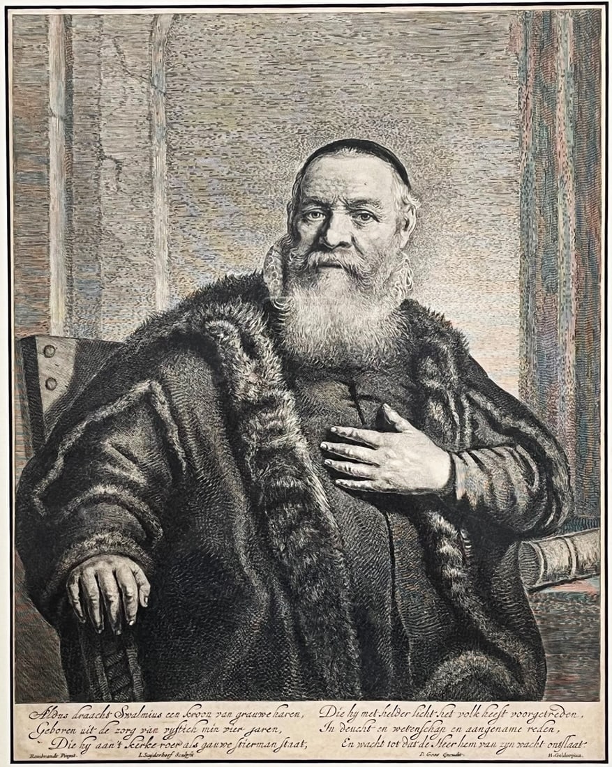 17TH C. ETCHING PORTRAIT THEOLOGIAN ELEAZAR SWALMIUS (1 of 7)