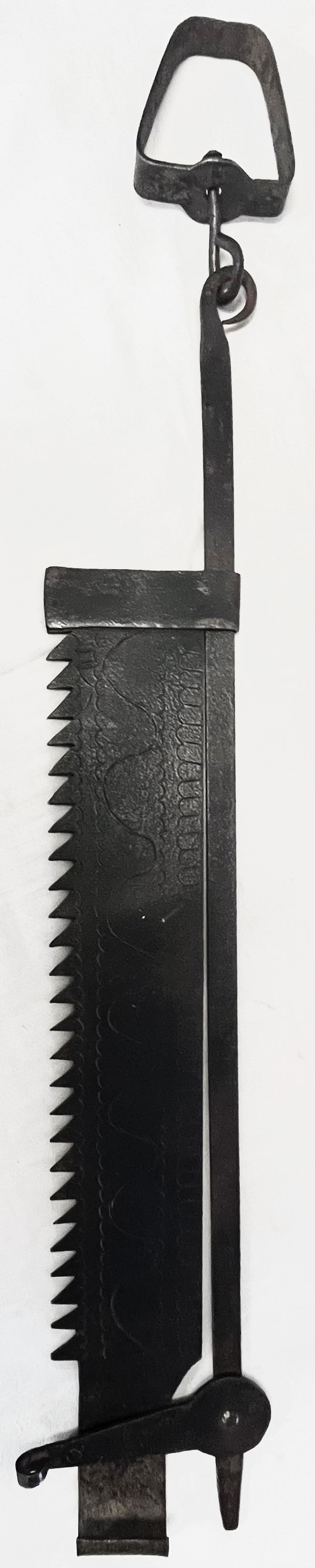 EARLY COLONIAL WROUGHT IRON SAWTOOTH TRAMMEL (1 of 14)
