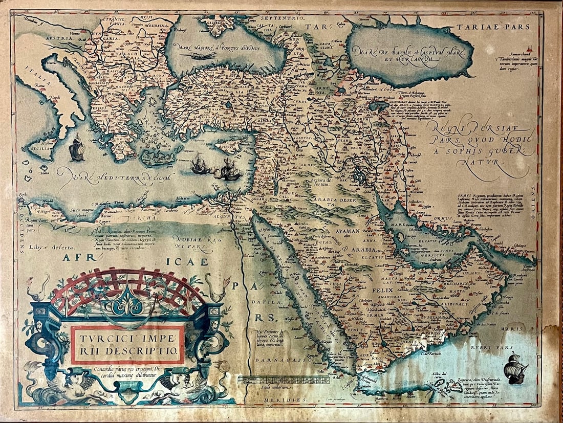 ANTIQUE MAP - REPRESENTATION OF THE TURKISH EMPIRE IN THE 16TH C. (1 of 16)