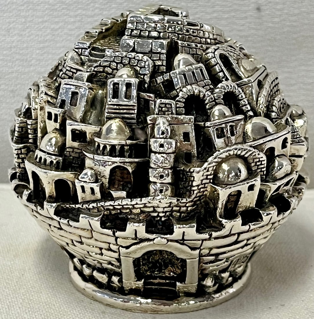 STERLING SILVER JERUSALEM SCULPTURE PAPERWEIGHT - SAM PHILIPE (1 of 10)