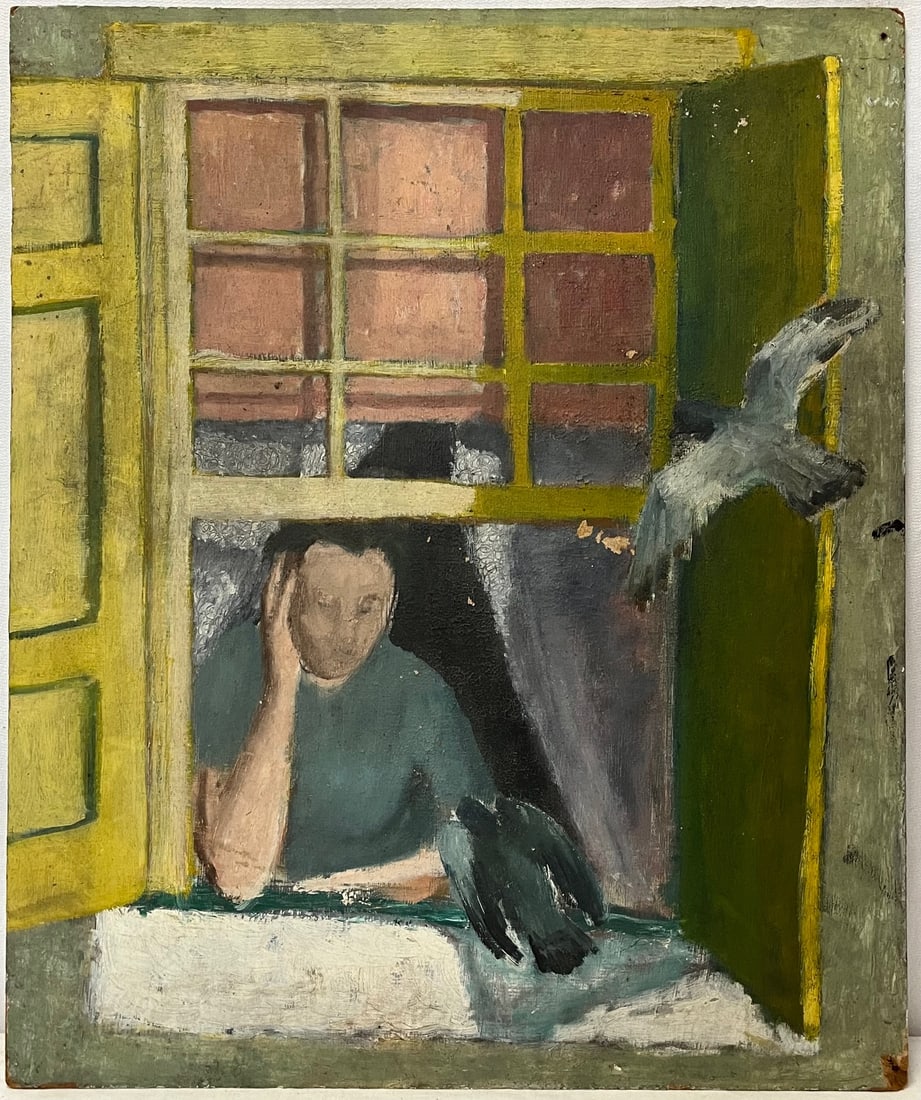 OIL ON MASONITE ROYAL LEWANDO (MID 20TH C.) SIGNED ON STRETCHER (1 of 8)