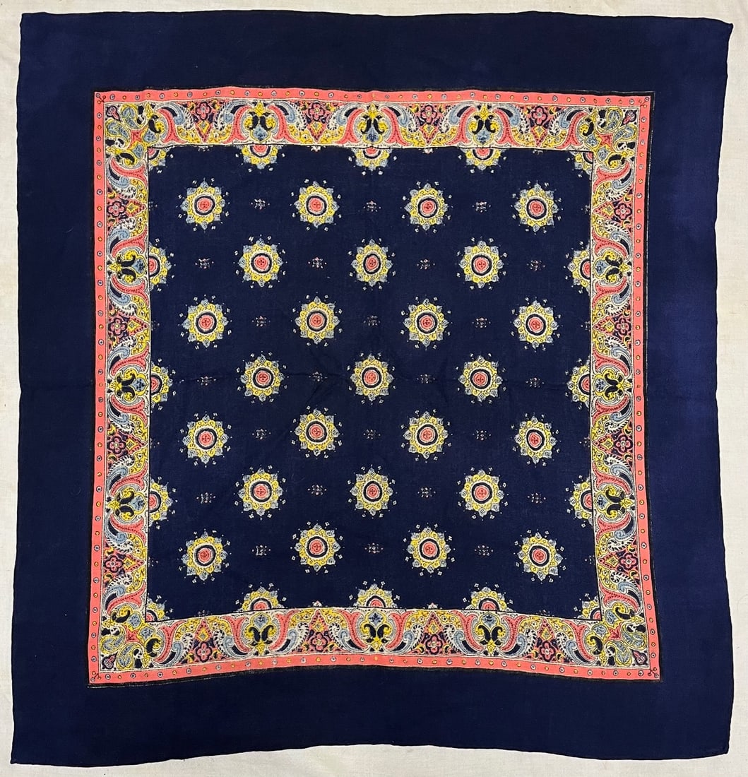 HERMES PARIS FRANCE VINTAGE SILK PAISLEY SCARF (1 of 7)