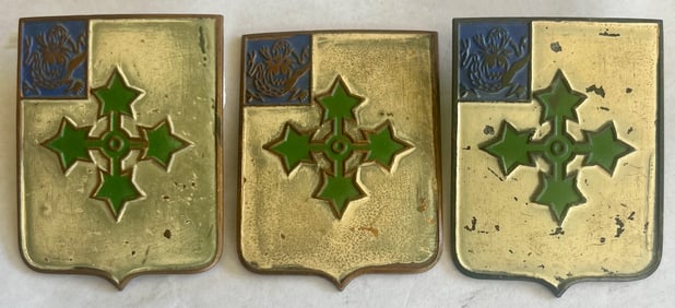 LOT OF 3 WWII U.S. D.U.I. UNIT CREST 47TH INFANTRY REGIMENT