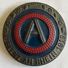 BADGE / MEDAL FROM KOBLENZ GERMANY 1919 - 2 1/4" DIAMETER