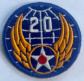 USAAF 20TH AIR CORPS ROUND MILITARY PATCH