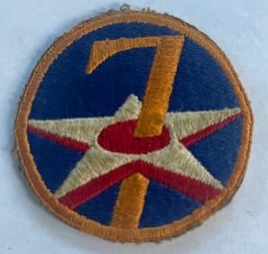 WWII 7TH U.S. ARMY AIR FORCE USAAF PATCH - 2 5/8" DIAM.