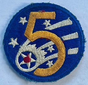 WWII USAF 5TH AIR FORCE MILITARY PATCH