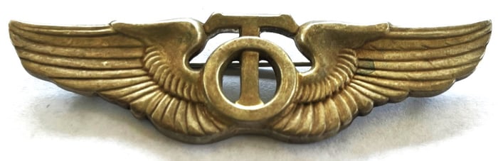 WWII STERLING SILVER "TO" TECHNICAL OBSERVER WINGS