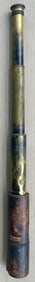 19TH C. 3 DRAW 4 SECTION BRASS TELESCOPE - DAVID WATSON
