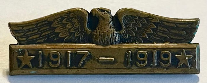 WWI BRASS EAGLE 1917-1919 RIBBON / MEDAL BAR