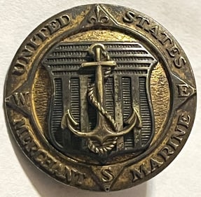 WWII STERLING SILVER U.S. MERCHANT MARINE PIN