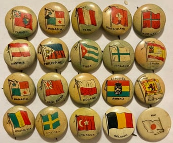 LOT OF 20 VINTAGE "SHEFFIELD SEALECT A" (18) MILK BUTTONS