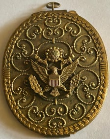 VINTAGE MILITARY EAGLE SWEETHEART PENDANT PILL BOX / LOCKET