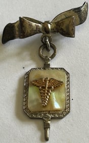 VINTAGE STERLING SILVER MILITARY SWEETHEART BROOCH / PIN