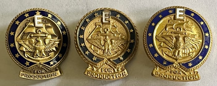 LOT OF 3 WWII U.S. MILITARY HOME FRONT EXCELLENCE AWARD MEDALS