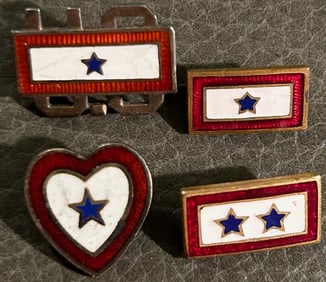 LOT OF 7 WWII U.S. ARMY SONS IN SERVICE LAPEL PINS