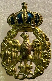 LOT OF 3 WWII MILITARY PIECES INCLUDING 1943 GOLD FILLED HIGH SCHOOL PINS