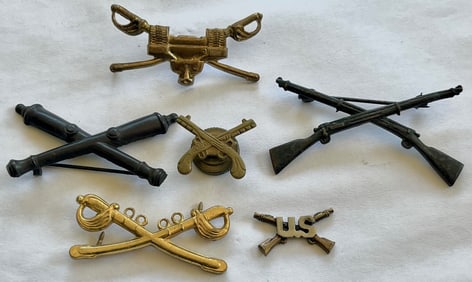 LOT OF 6 MILITARY INSIGNIA PINS