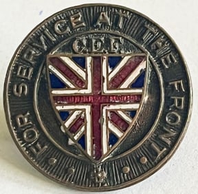 WWI CANADIAN LEGION "FOR SERVICE AT THE FRONT" LAPEL PIN