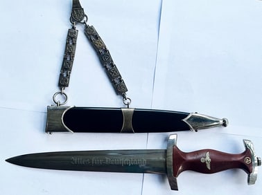 WWII GERMAN NAZI NSKK LEADER CHAINED DAGGER M5/25
