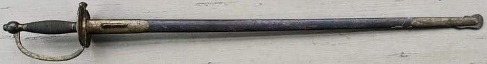 CIVIL WAR EMERSON & SILVER DATED 1863 MODEL 1840 NCO SWORD & SCABBARD
