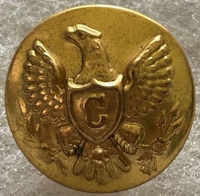 BRASS MILITARY INDIAN WARS U.S. CAVALRY EMBLEM BUTTON