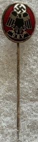 WWII GERMAN THIRD REICH "DBV" MEMBERSHIP STICK PIN W/ EAGLE, SWASTIKA