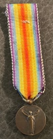 WWI FRANCE VICTORY INTER-ALLIED MEDAL AND RIBBON 1914-1918