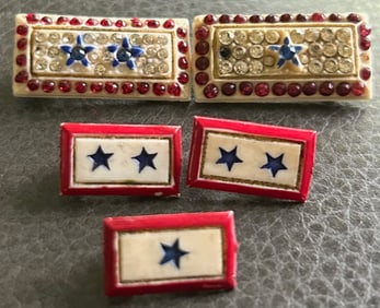 LOT OF 6 WWII U.S. PATRIOTIC BLUE STAR SON'S IN SERVICE PINS