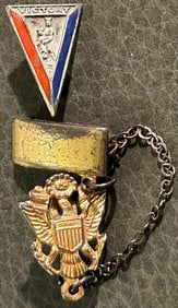 LOT OF 2 WWII ERA STERLING SILVER PINS