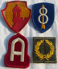 LOT OF 4 WWII ERA MILITARY RELATED PATCHES