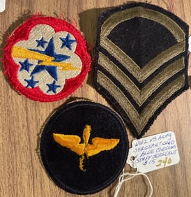 LOT OF 3 WWII U.S. MILITARY UNIFORM PATCHES