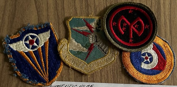 LOT OF 4 WWII U.S. MILITARY UNIFORM PATCHES
