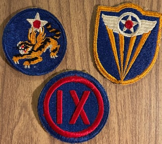 LOT OF 3 WWII ERA U.S. MILITARY UNIFORM PATCHES
