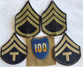 LOT OF 5 U.S. WWII ERA MILITARY PATCHES