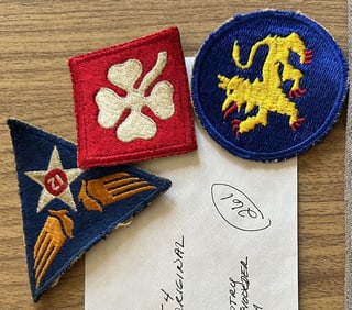 LOT OF 3 U.S. WWII ERA MILITARY PATCHES