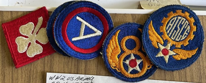 LOT OF 5 U.S. WWII ERA ARMY / USAAF MILITARY PATCHES