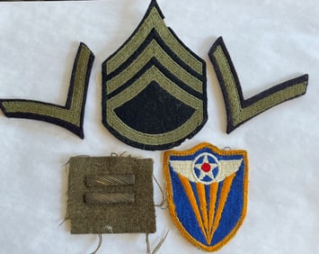 LOT OF 5 U.S. WWII MILITARY PATCHES