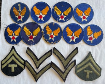 LOT OF 15 U.S. WWII MILITARY PATCHES - ARMY / AIR FORCE