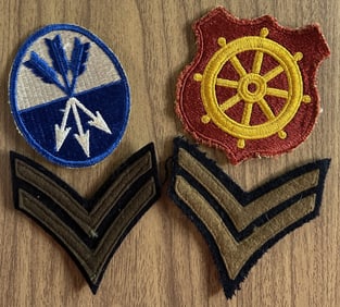 LOT OF 4 U.S. WWII MILITARY PATCHES