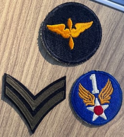 LOT OF 3 WWII ERA U.S. MILITARY PATCHES