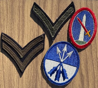 LOT OF 4 WWII ERA MILITARY RELATED PATCHES